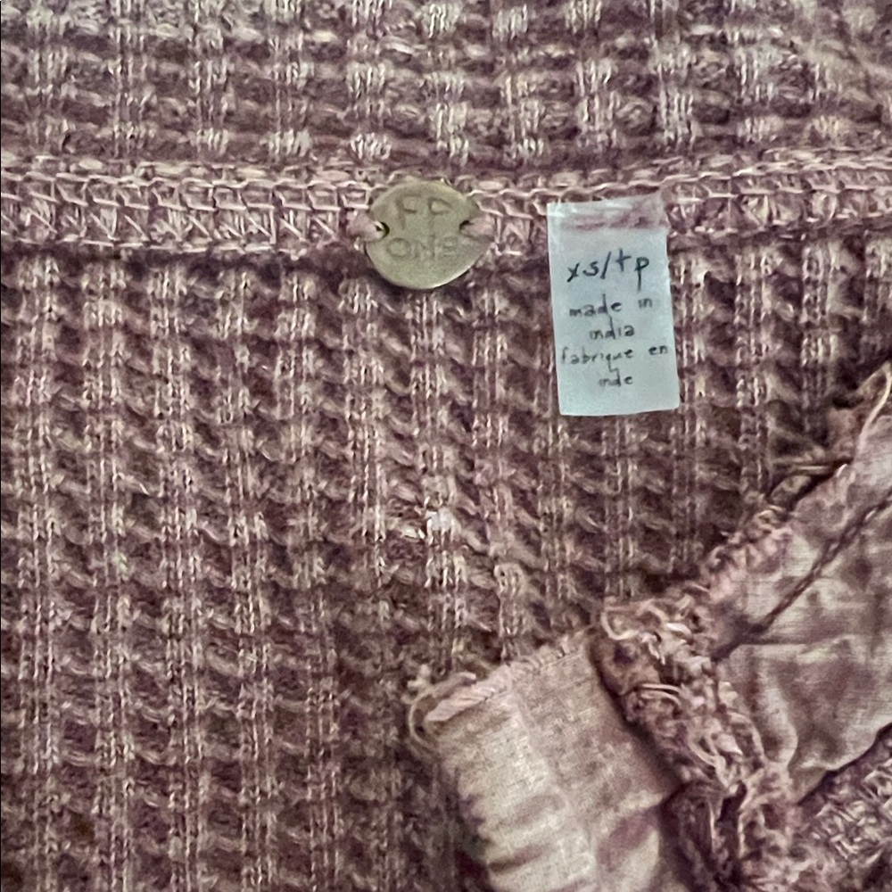 Free People Women's Ribbed Long Sleeve Top - Mauve - Picture 2 of 2